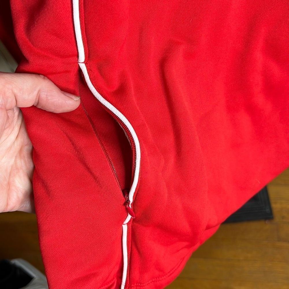 ASICS WOMEN'S COMPETITION 1/2 ZIP JACKET SWEATSHIRT, RED Size Large - Picture 5 of 7